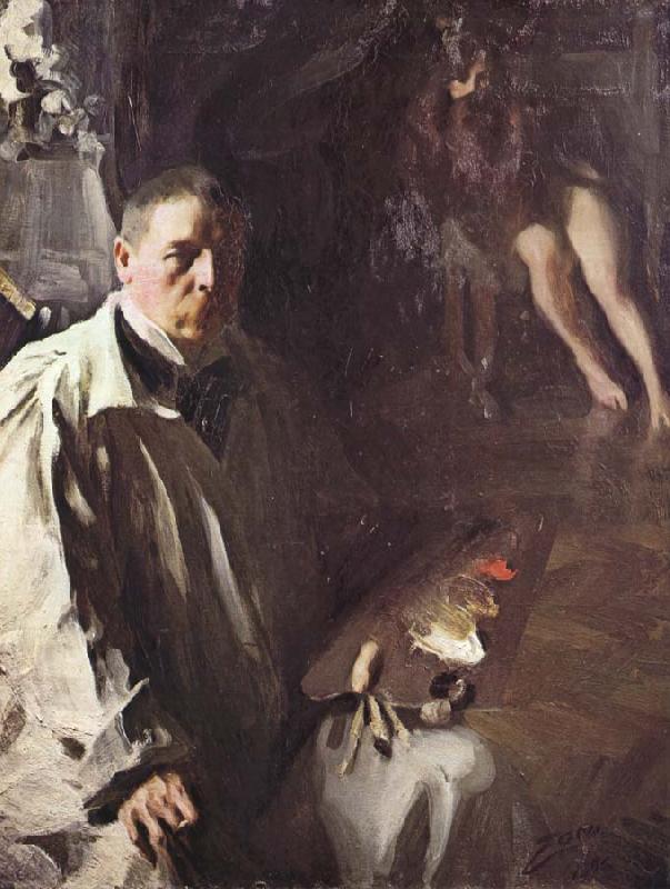 Anders Zorn jag och rodharig modell